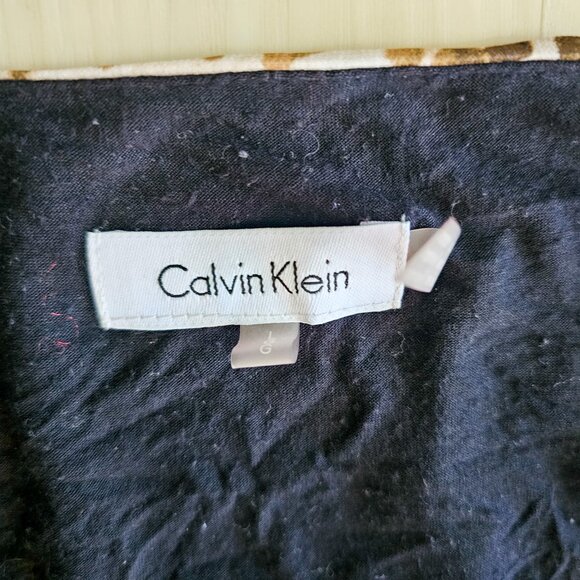 Calvin Klein Women's Leopard Print Ruffle Sleeve Blouse Size L - Picture 8 of 14